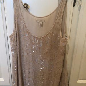 Champagne/cream color sequined camisole
